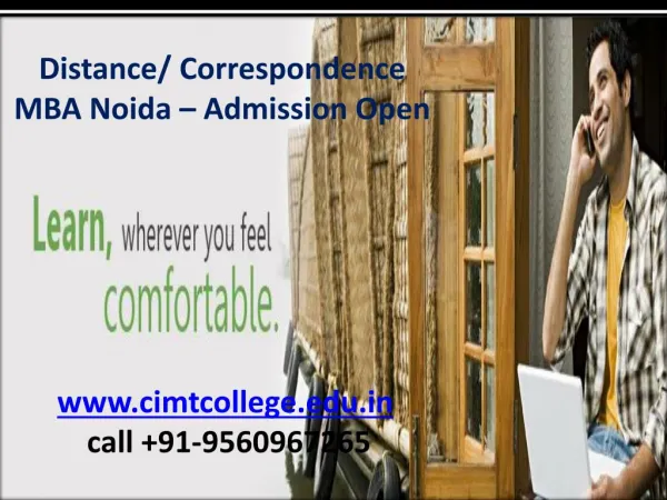 Distance/Correspondence MBA Noida – Admission Open