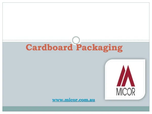 Cardboard Packaging Melbourne