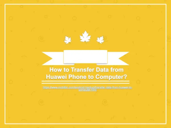How to Transfer Data from Huawei Phone to Computer?