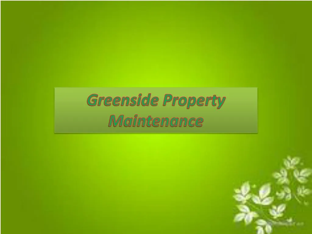 greenside property maintenance