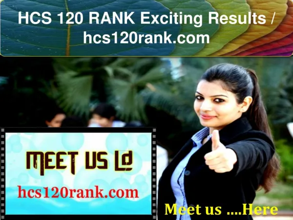 HCS 120 RANK Exciting Results / hcs120rank.com