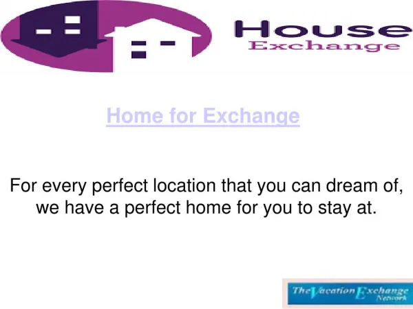 offers home exchange service