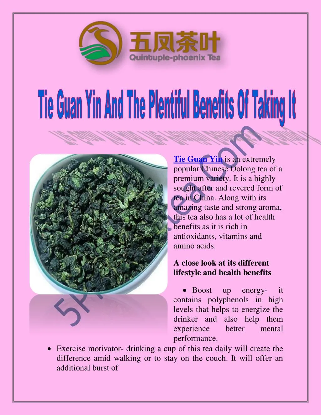 tie guan yin is an extremely popular chinese