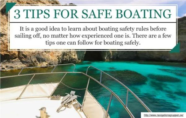 What is the requirement for staying safe at sea?