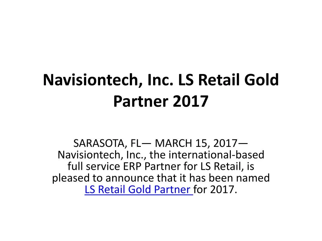 navisiontech inc ls retail gold partner 2017
