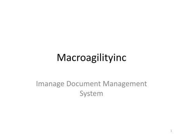 Macroagilityinc --- iManage, imanage document management system, software document management