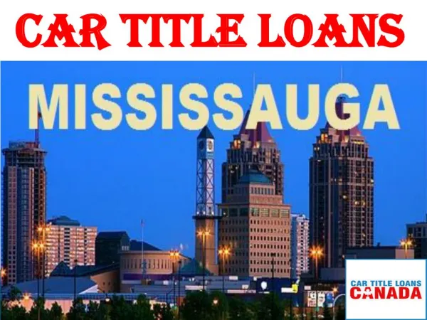 Car Title Loans Mississauga