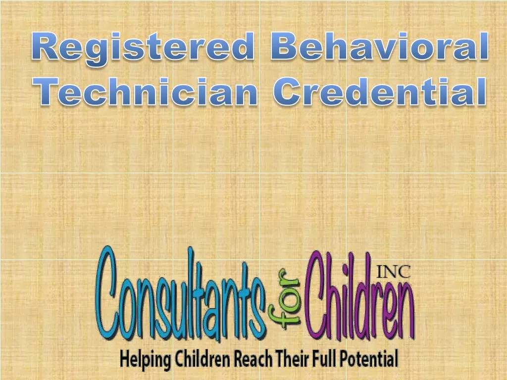 registered behavioral technician credential