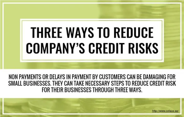 How to take necessary steps to reduce credit risks?