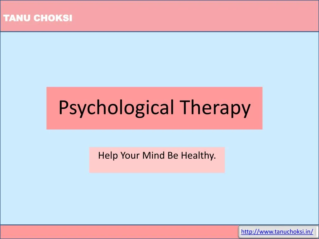 psychological therapy