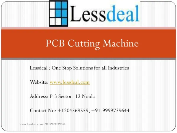 PCB Cutting Machine supplies by Lessdeal