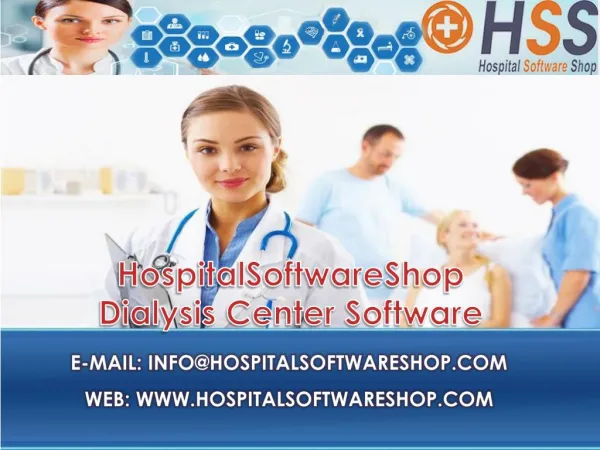 Dialysis Center Software from HospitalSoftwareShop.com