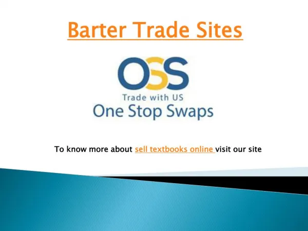 Barter trade sites