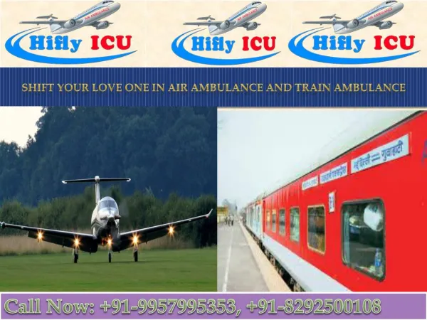 Get Emergency Air Ambulance Services in Guwahati by Hifly ICU