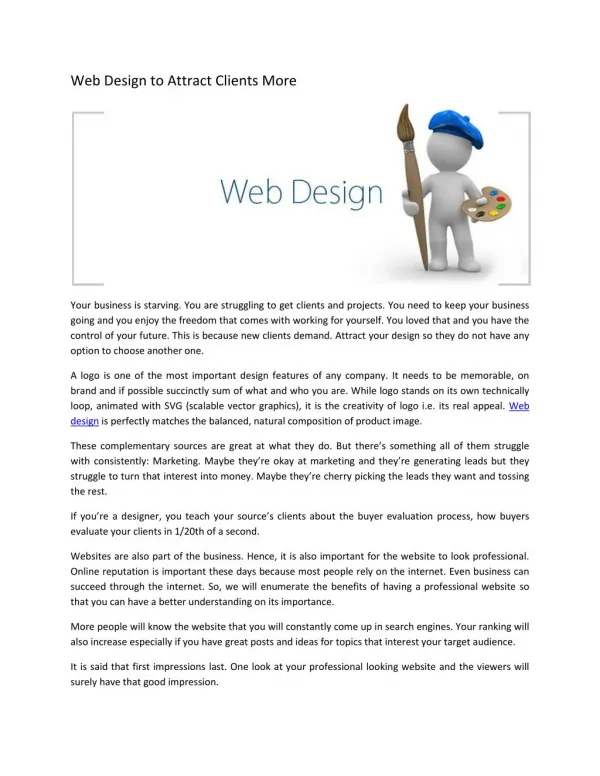 Web Design to Attract Clients More