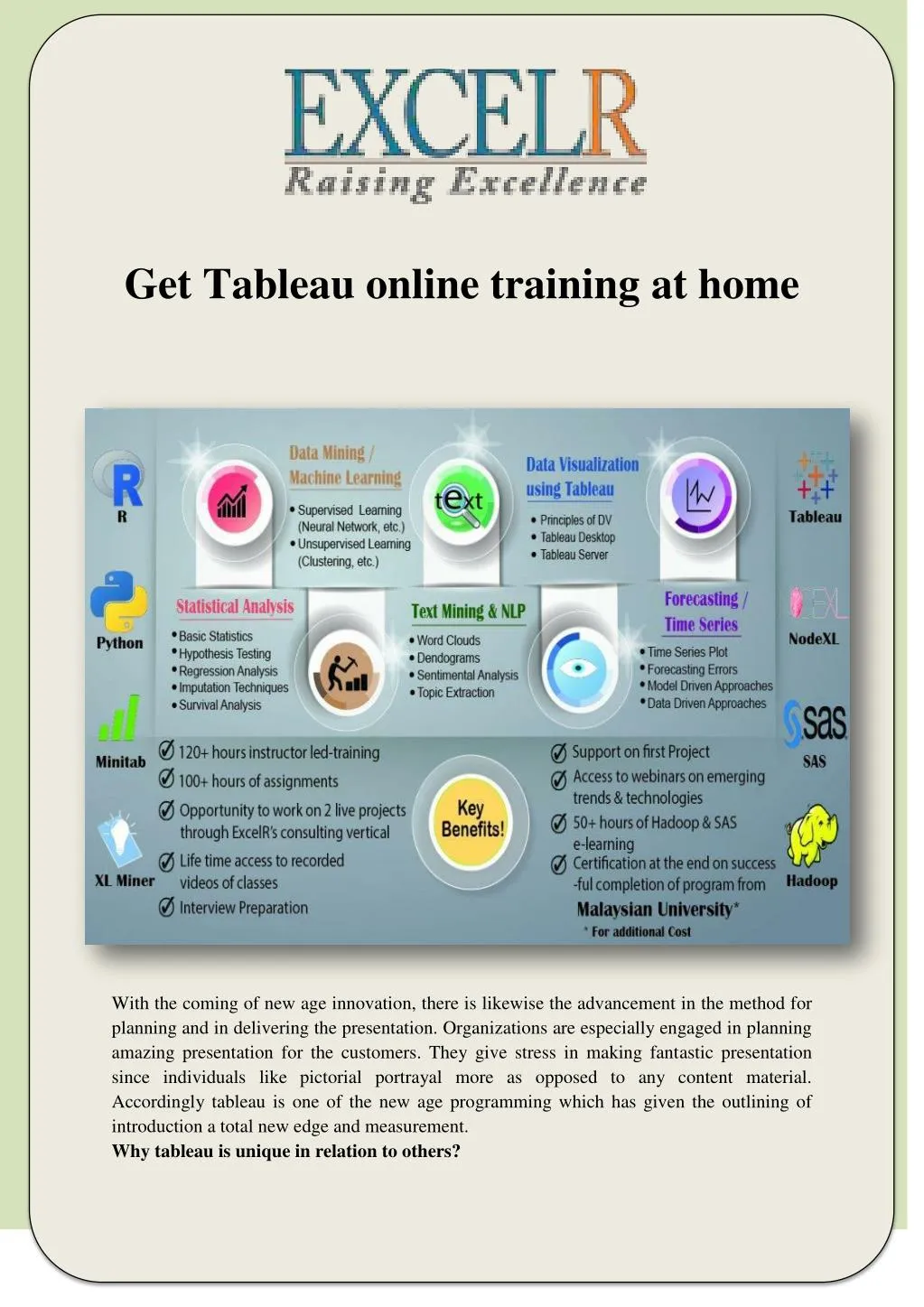 get tableau online training at home