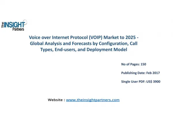Voice over Internet Protocol (VOIP) Market Outlook 2025 |The Insight Partners