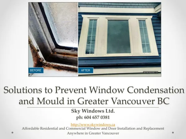 Solutions to Prevent Window Condensation and Mould in Greater Vancouver Area