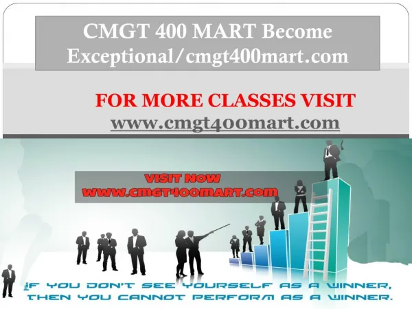 CMGT 400 MART Become Exceptional/cmgt400mart.com