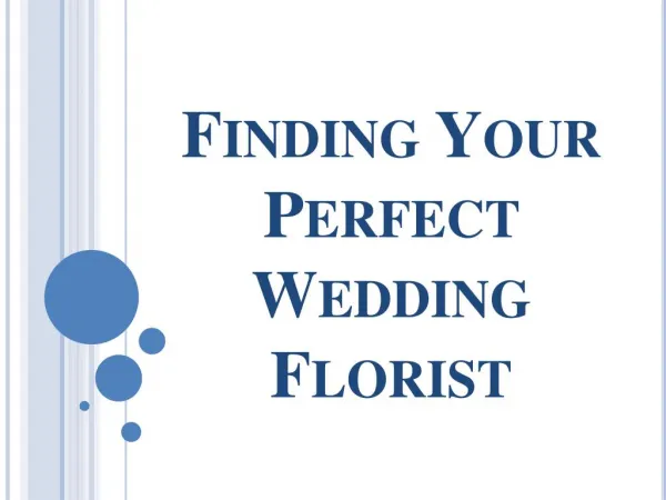Finding Your Perfect Wedding Florist