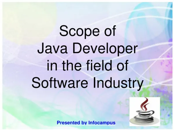 Scope of Java Developer in the field of Software Industry