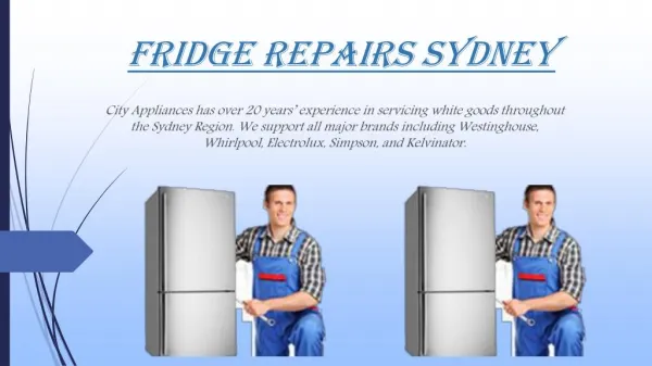 Fridge Repairs Sydney - cityappliances.com.au