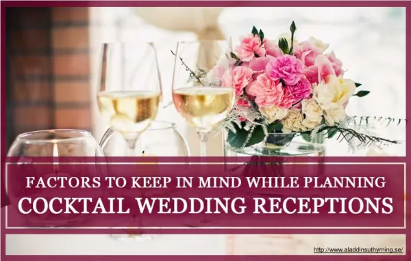 Few things to consider before planning a wedding reception
