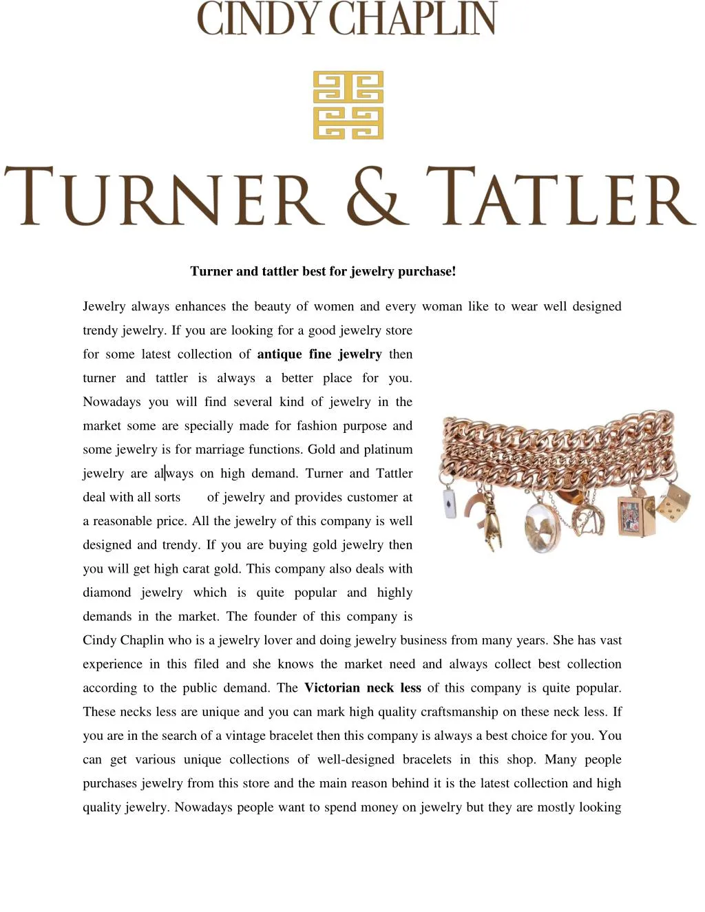 turner and tattler best for jewelry purchase