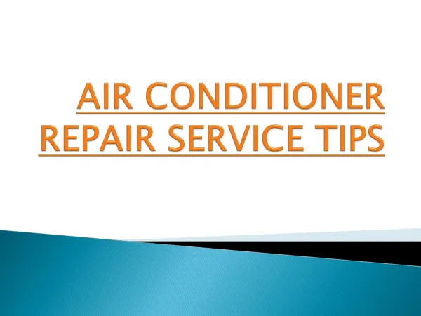 AC repair service tips