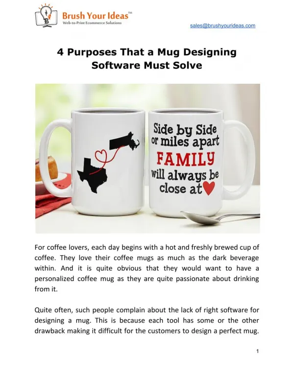 4 Purposes That a Mug Designing Software Must Solve