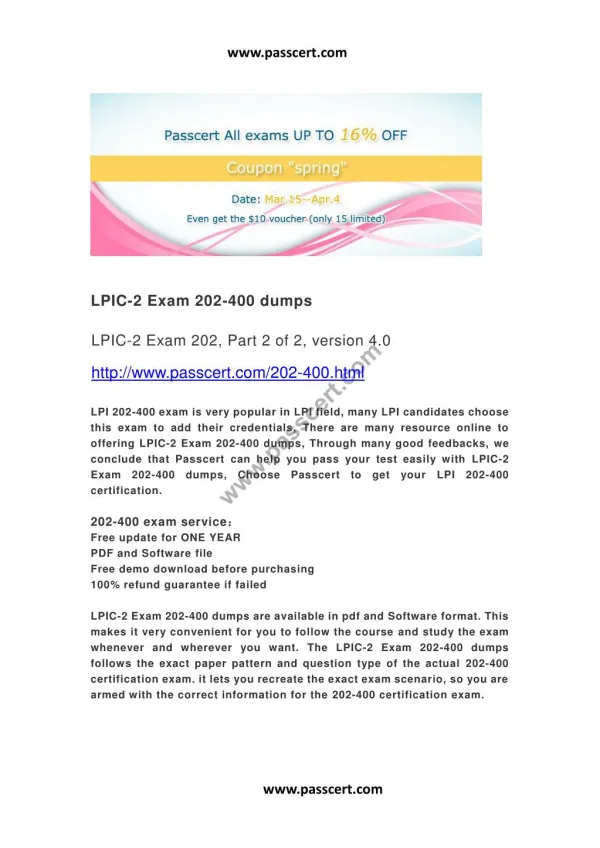 LPIC-2 Exam 202-400 dumps