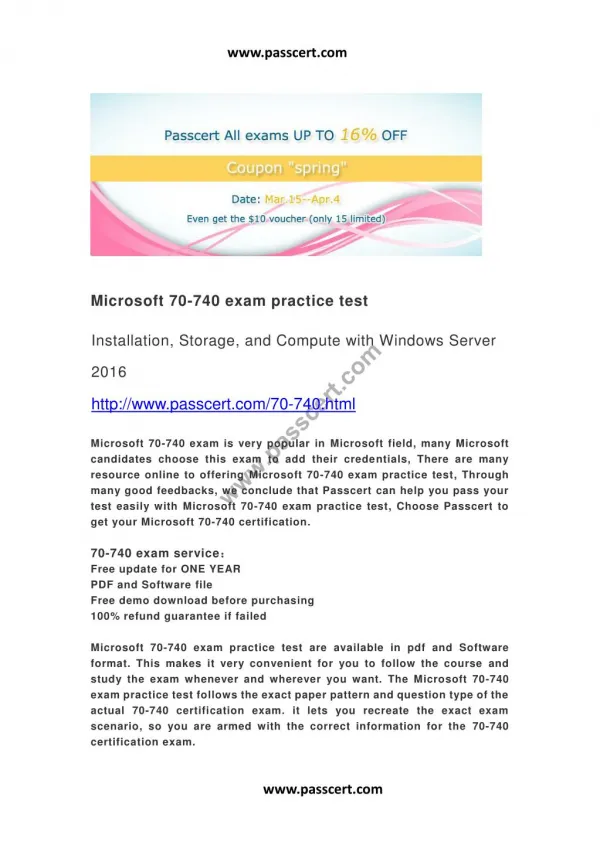 Microsoft 70-740 exam practice test