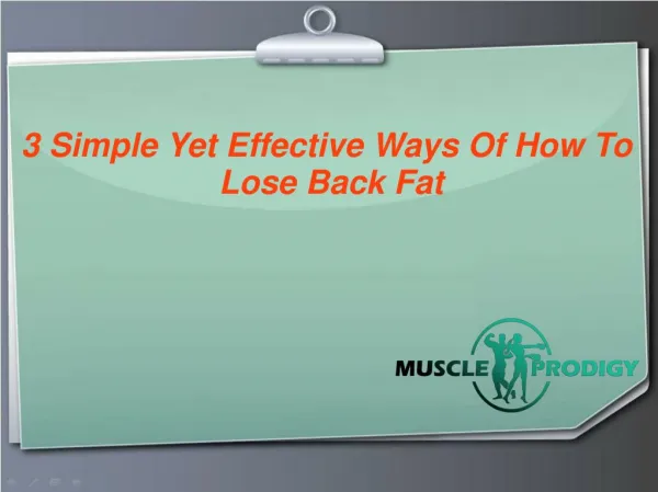 The Best Ways To Lose Your Back Fat