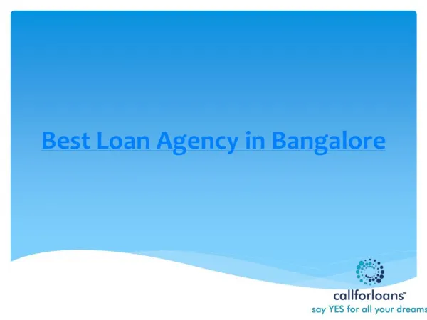 Best loan agency in bangalore