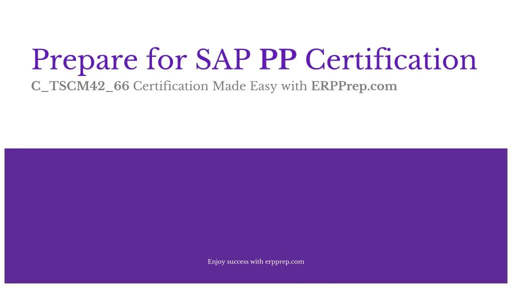 prepare for sap pp certification