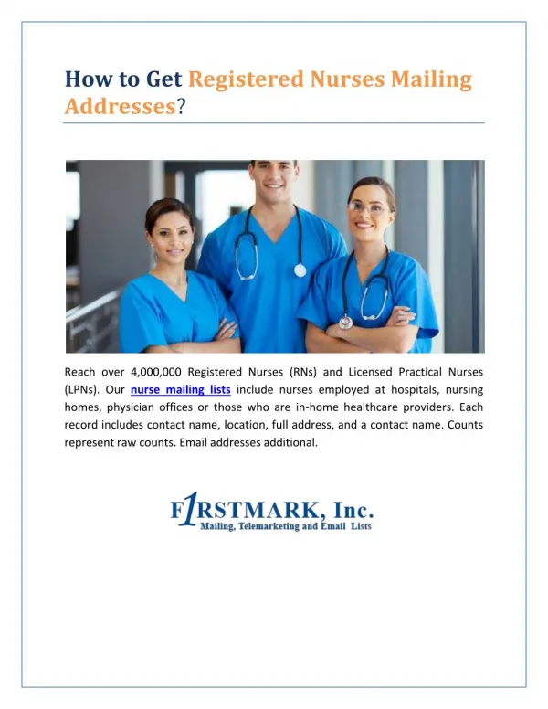 How to Get Registered Nurses Mailing Addresses?
