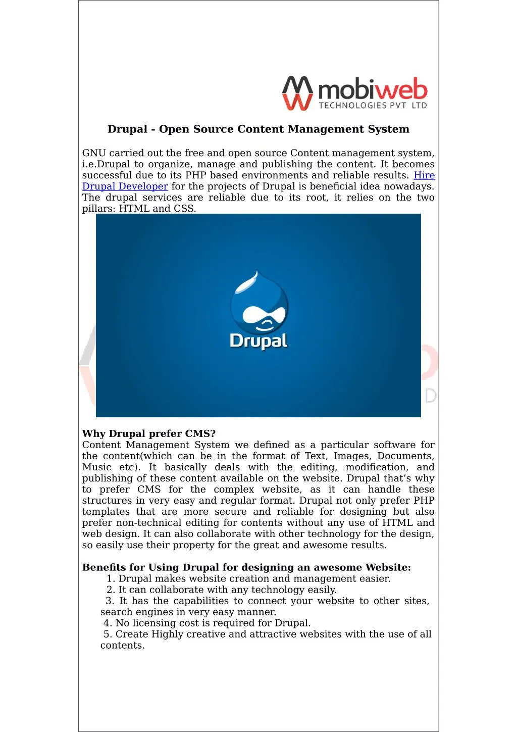 drupal open source content management system