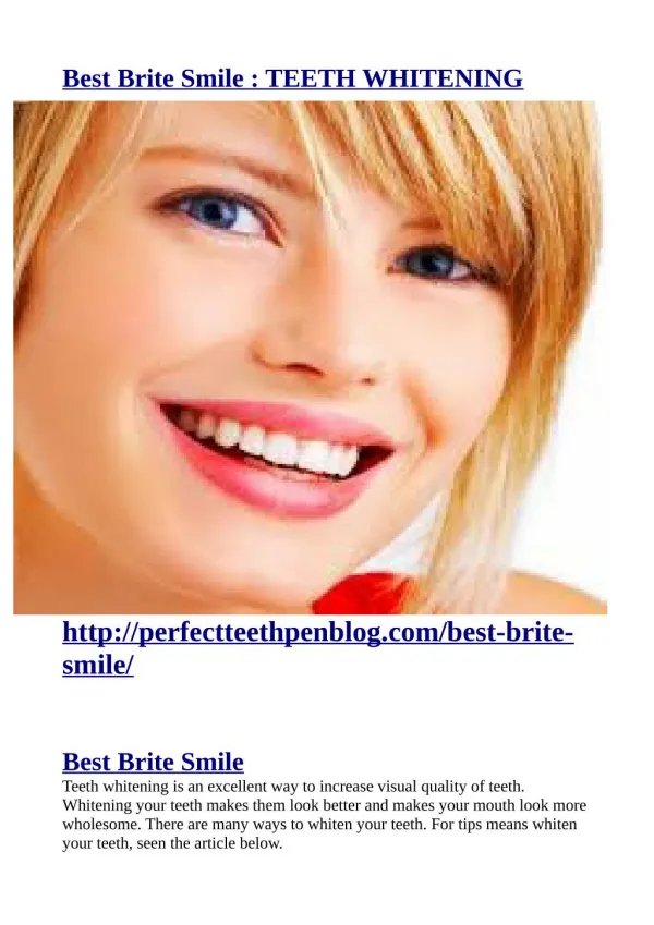 http://perfectteethpenblog.com/best-brite-smile/