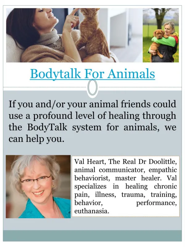 bodytalk system for animals