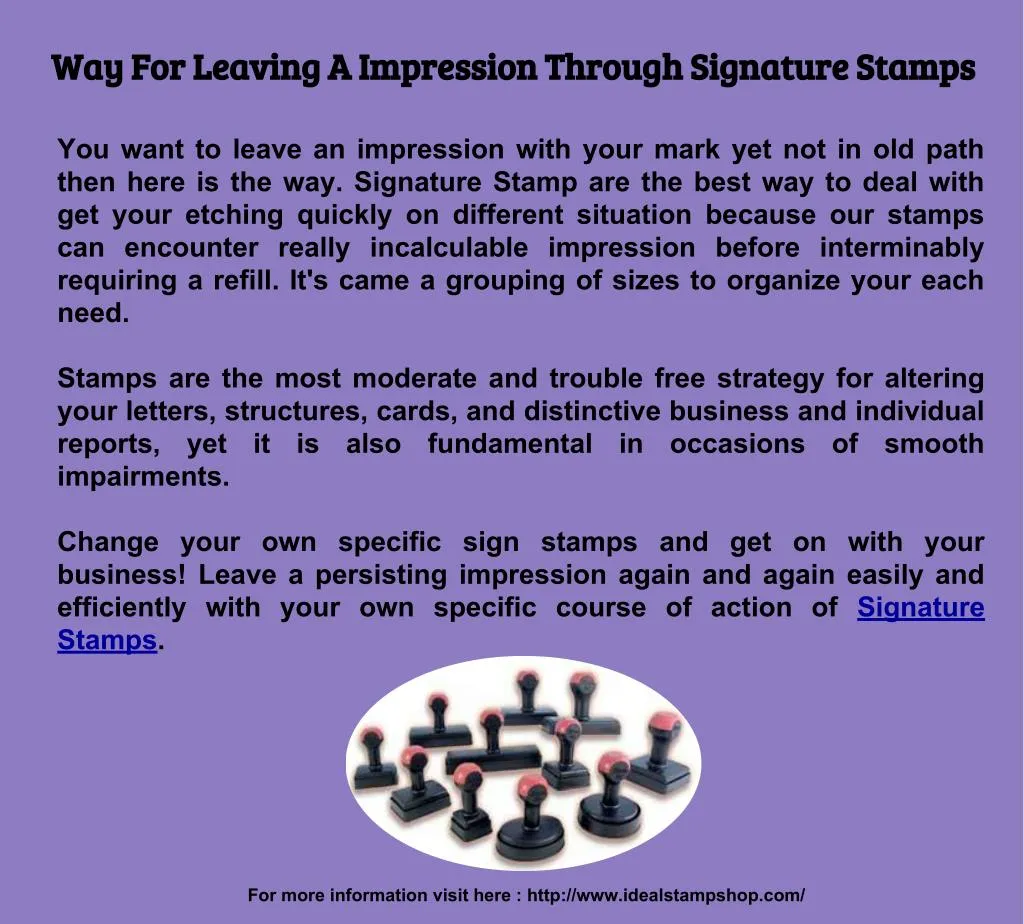 way for leaving a impression through signature