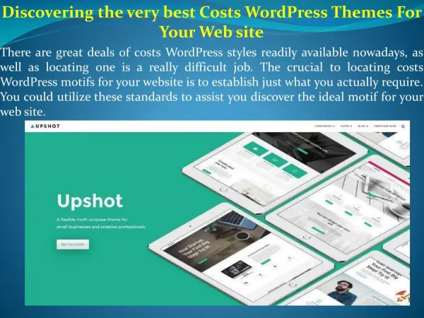 Discovering the very best Costs WordPress Themes For Your Web site