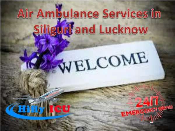 Hifly Intense Air Ambulance Services in Siliguri and Lucknow