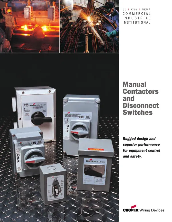 Manual Contractors And Disconnect Switches | Authorized Parts Inc