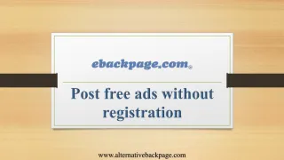 Alternative to Backpage - slide 1