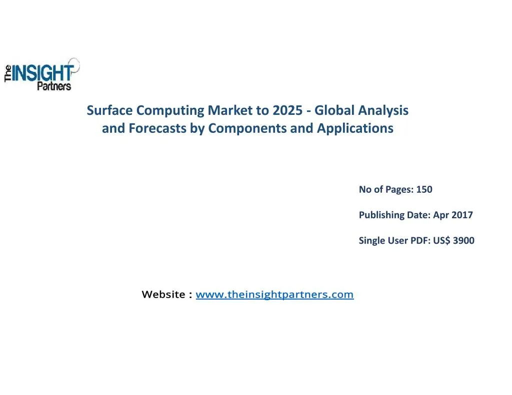 surface computing market to 2025 global analysis