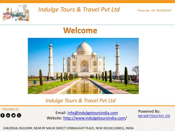 Affordable Tour Packages To India