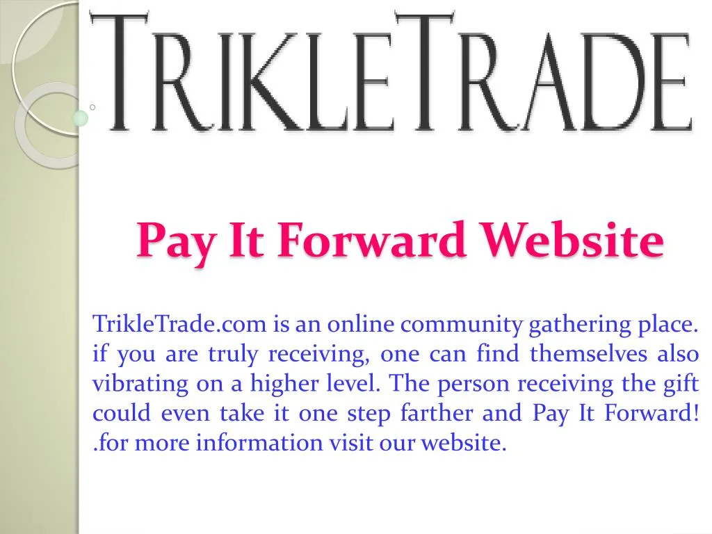 pay it forward website