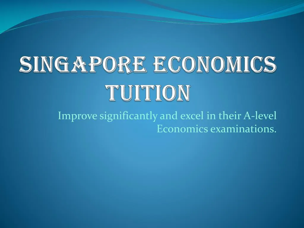 singapore economics tuition