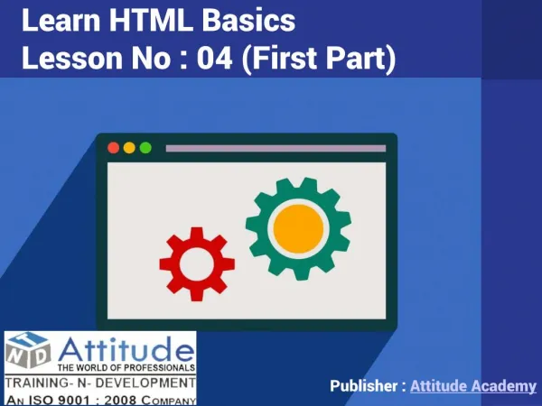 Learn Advanced and Basic HTML - Lesson 4 (i)