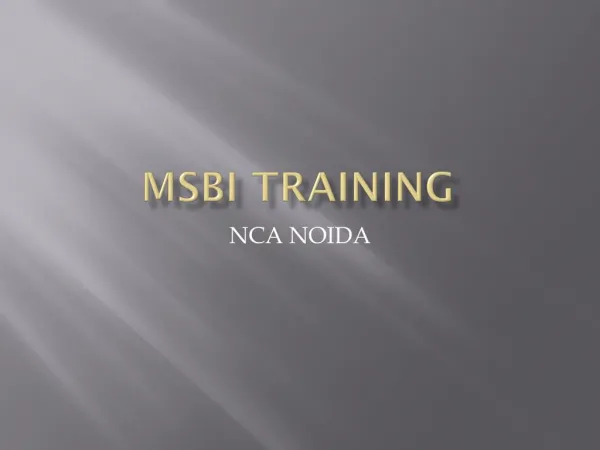 MSBI Training